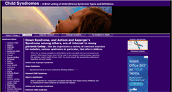 Desktop Screenshot of childsyndromes.com