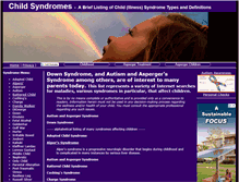 Tablet Screenshot of childsyndromes.com
